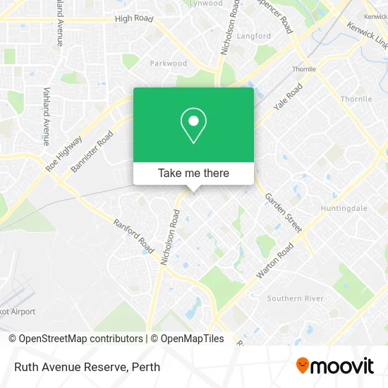Mapa Ruth Avenue Reserve