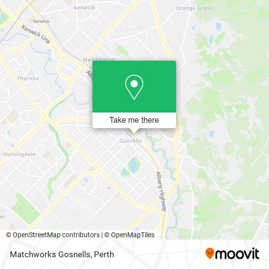 Mapa Matchworks Gosnells