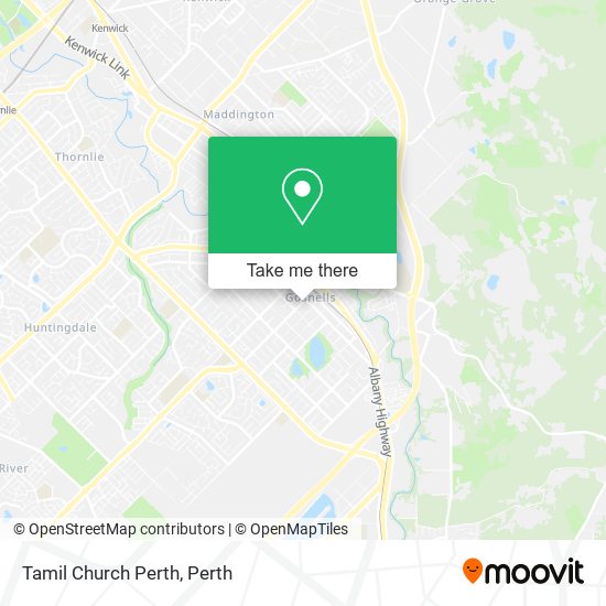 Tamil Church Perth map