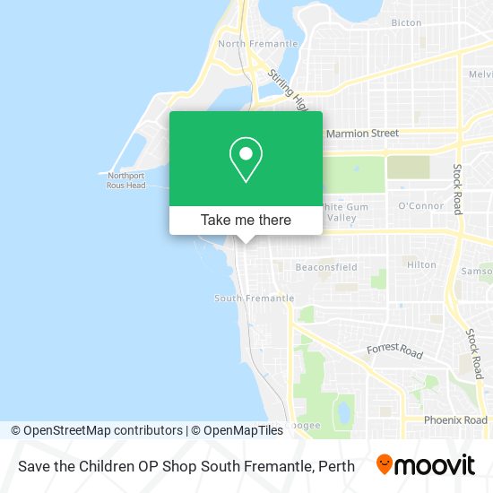 Save the Children OP Shop South Fremantle map