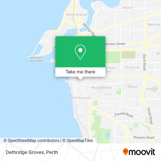 Mapa Dethridge Groves