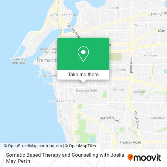 Somatic Based Therapy and Counselling with Joella May map