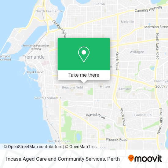 Incasa Aged Care and Community Services map