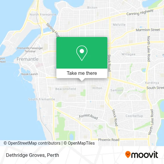 Mapa Dethridge Groves