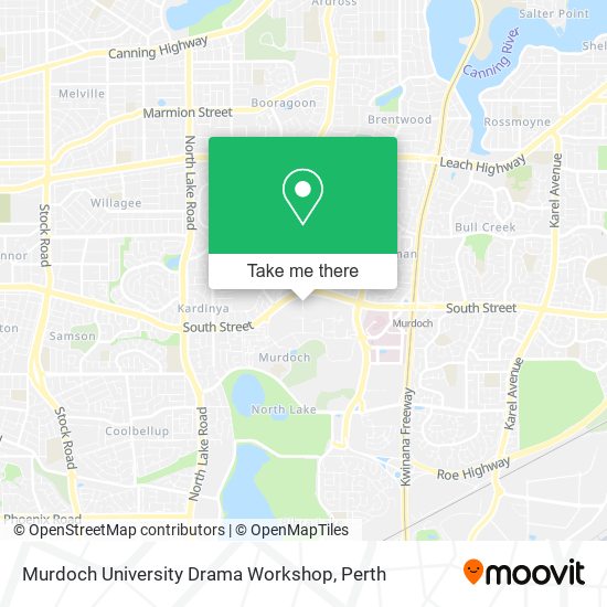 Murdoch University Drama Workshop map