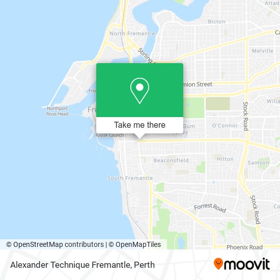 Alexander Technique Fremantle map