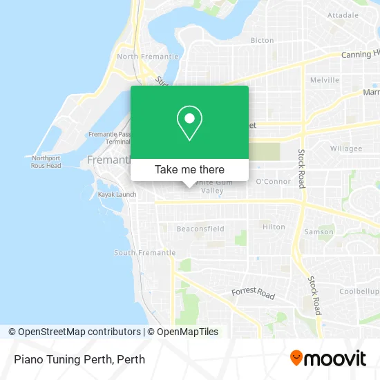 Mapa Piano Tuning Perth