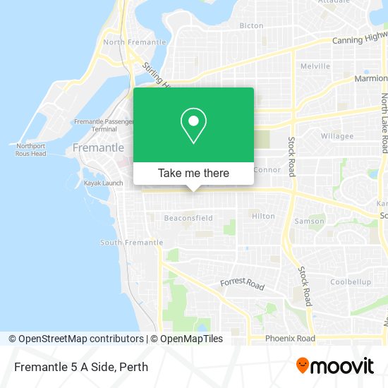 Fremantle 5 A Side map