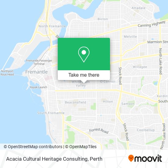 Acacia Cultural Heritage Consulting map