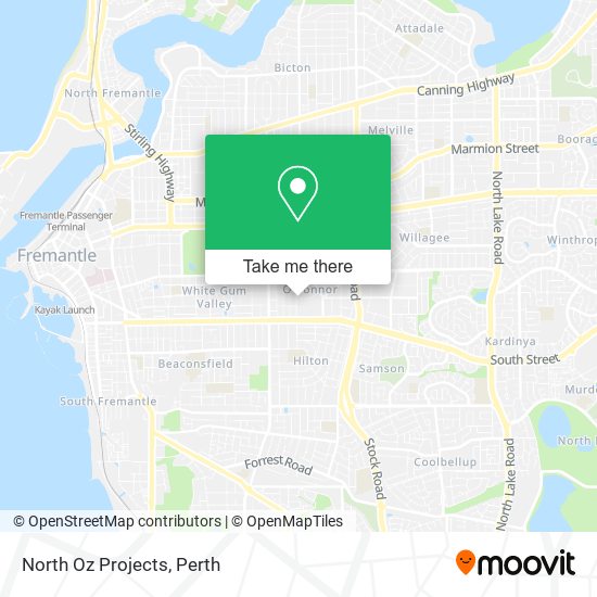 North Oz Projects map