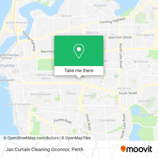 Jan Curtain Cleaning Oconnor map