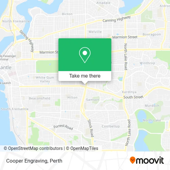 Mapa Cooper Engraving