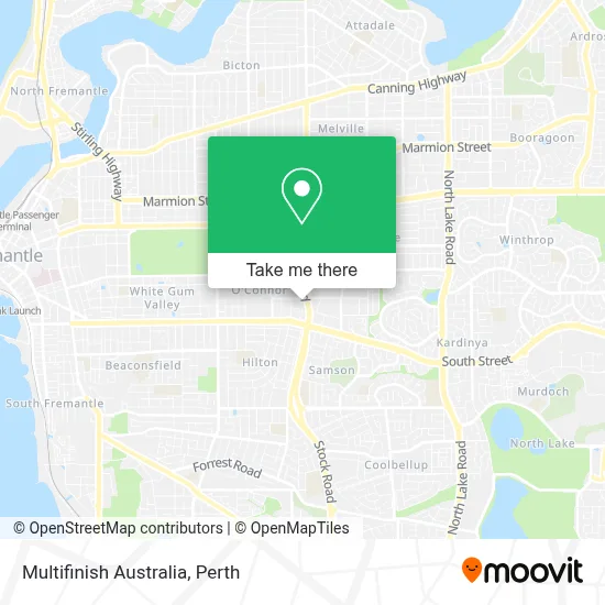 Mapa Multifinish Australia