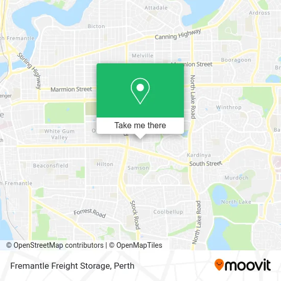 Mapa Fremantle Freight Storage
