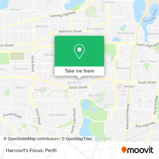 Mapa Harcourt's Focus