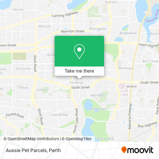 Aussie Pet Parcels map