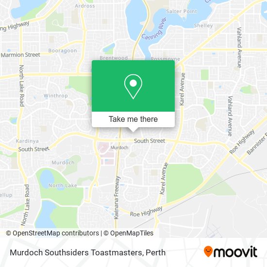 Murdoch Southsiders Toastmasters map