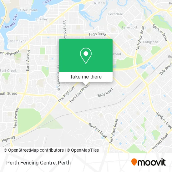 Mapa Perth Fencing Centre