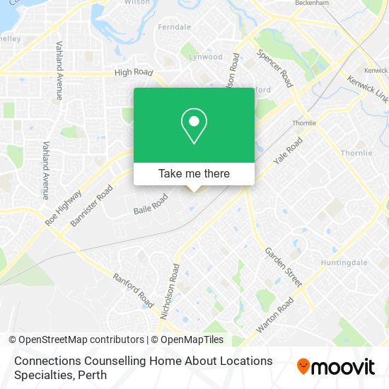 Connections Counselling Home About Locations Specialties map