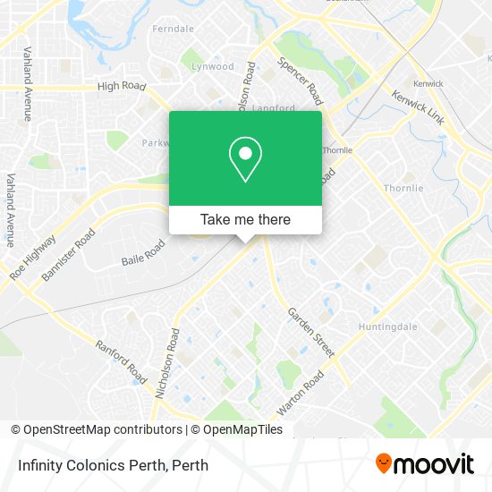 Infinity Colonics Perth map