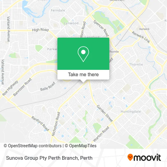 Mapa Sunova Group Pty Perth Branch