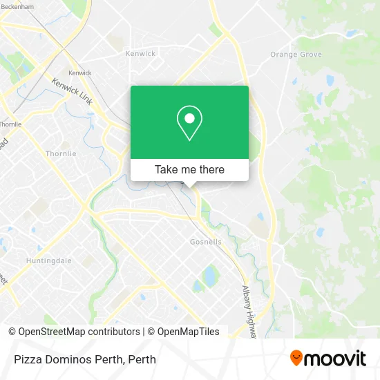 Mapa Pizza Dominos Perth
