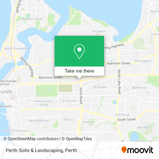 Mapa Perth Soils & Landscaping