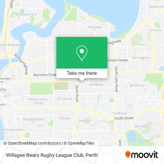 Willagee Bears Rugby League Club map