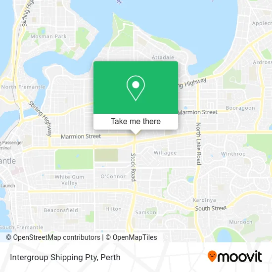 Mapa Intergroup Shipping Pty