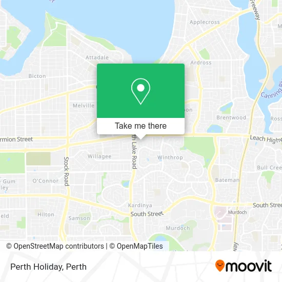 Mapa Perth Holiday