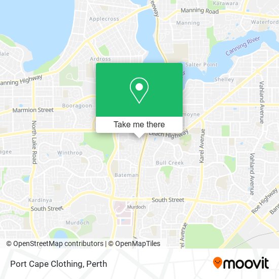 Mapa Port Cape Clothing