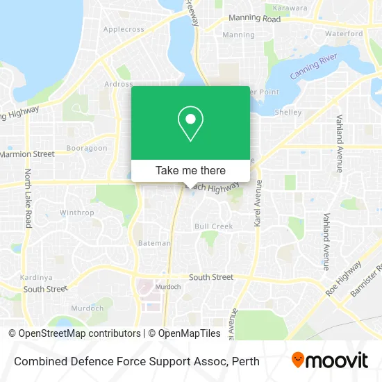 Mapa Combined Defence Force Support Assoc