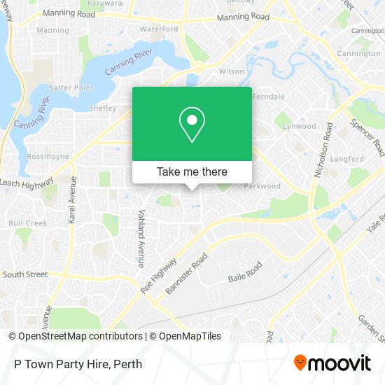 P Town Party Hire map