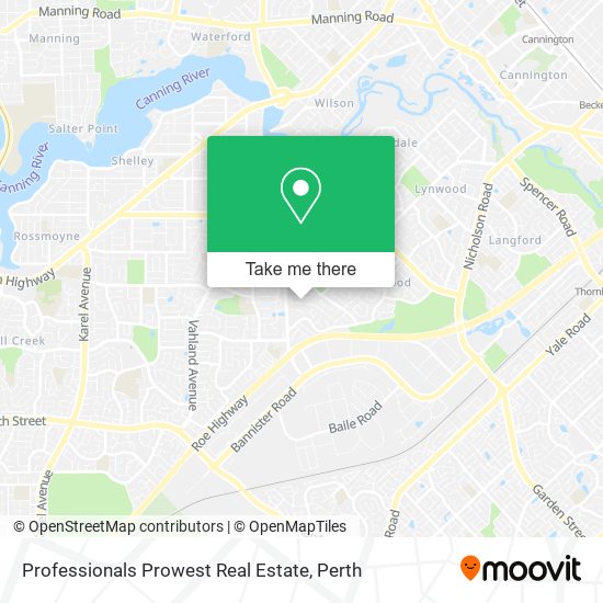 Professionals Prowest Real Estate map