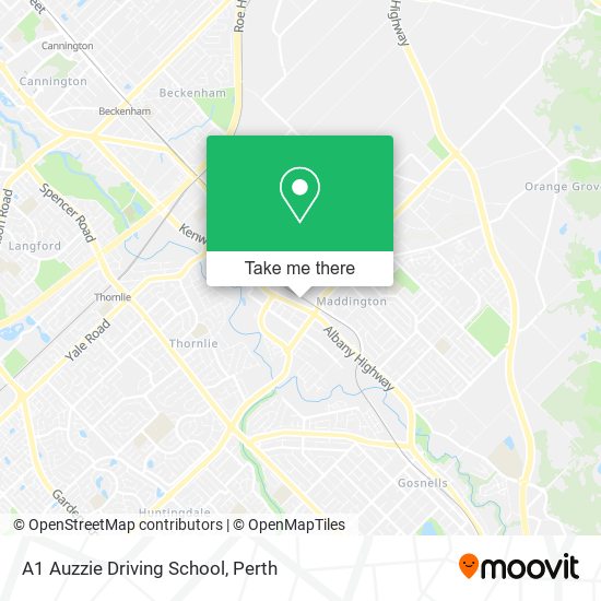 Mapa A1 Auzzie Driving School