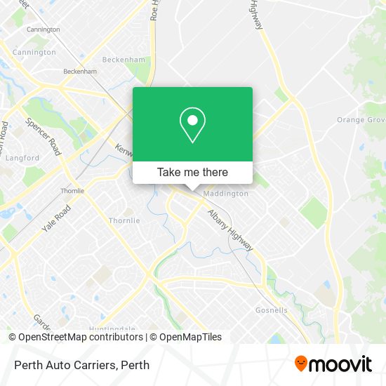 Mapa Perth Auto Carriers