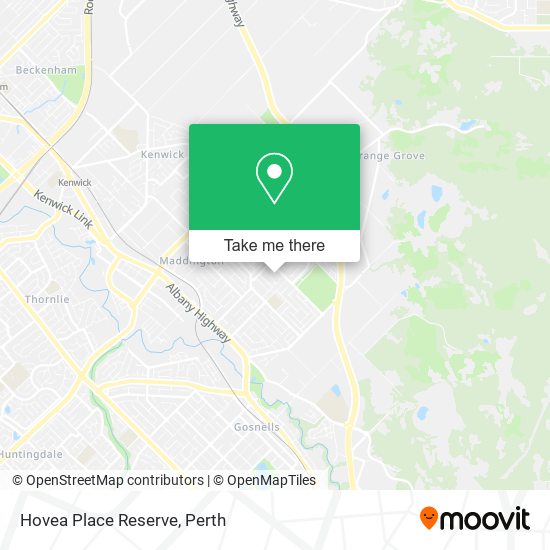 Mapa Hovea Place Reserve