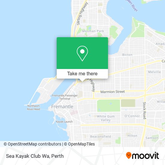 Mapa Sea Kayak Club Wa