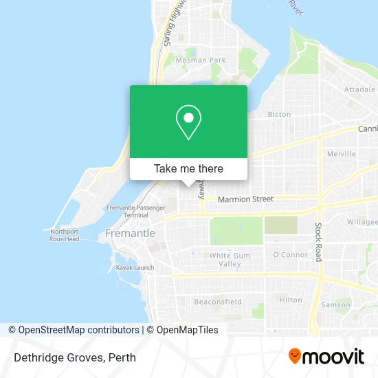 Mapa Dethridge Groves