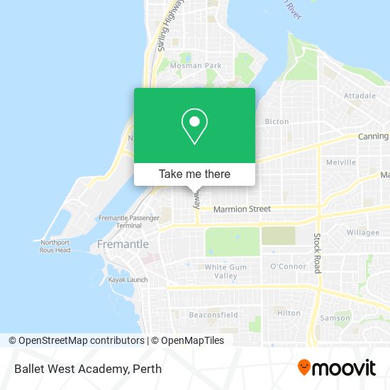 Ballet West Academy map