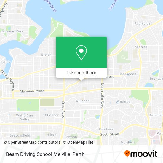 Mapa Beam Driving School Melville
