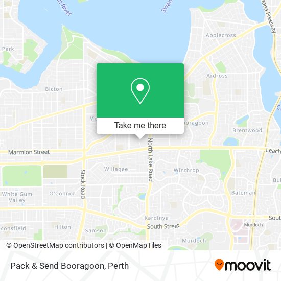 Pack & Send Booragoon map