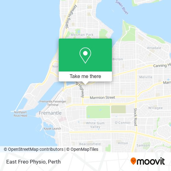 East Freo Physio map