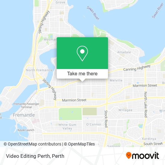 Video Editing Perth map