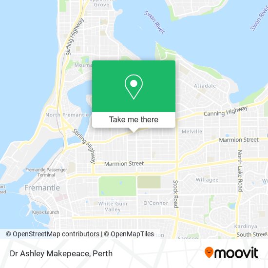 Dr Ashley Makepeace map