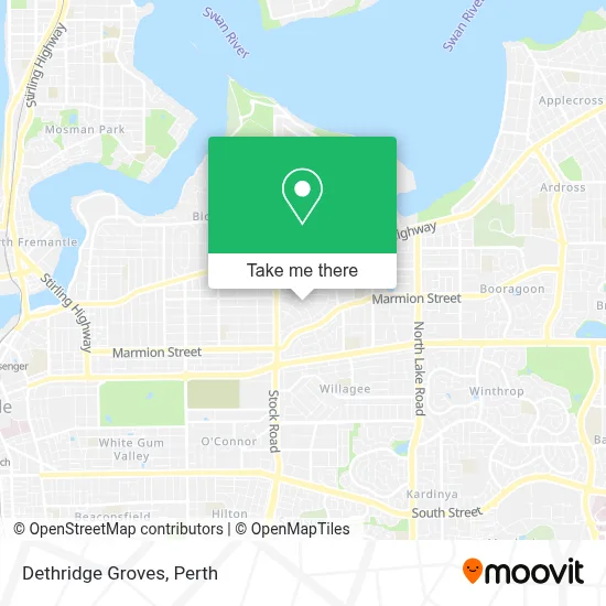 Mapa Dethridge Groves