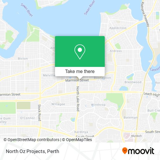 North Oz Projects map