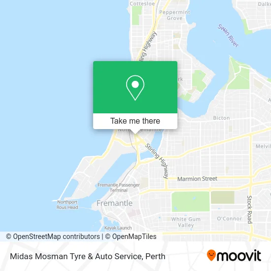 Mapa Midas Mosman Tyre & Auto Service