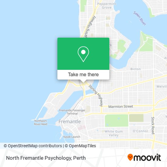 North Fremantle Psychology map