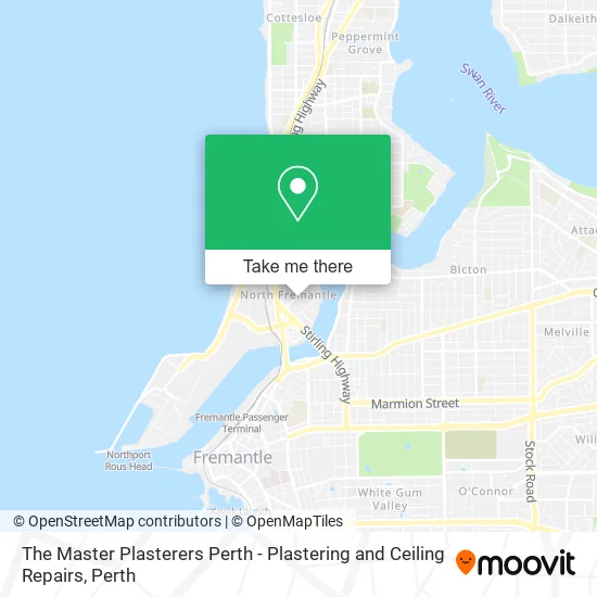 The Master Plasterers Perth - Plastering and Ceiling Repairs map